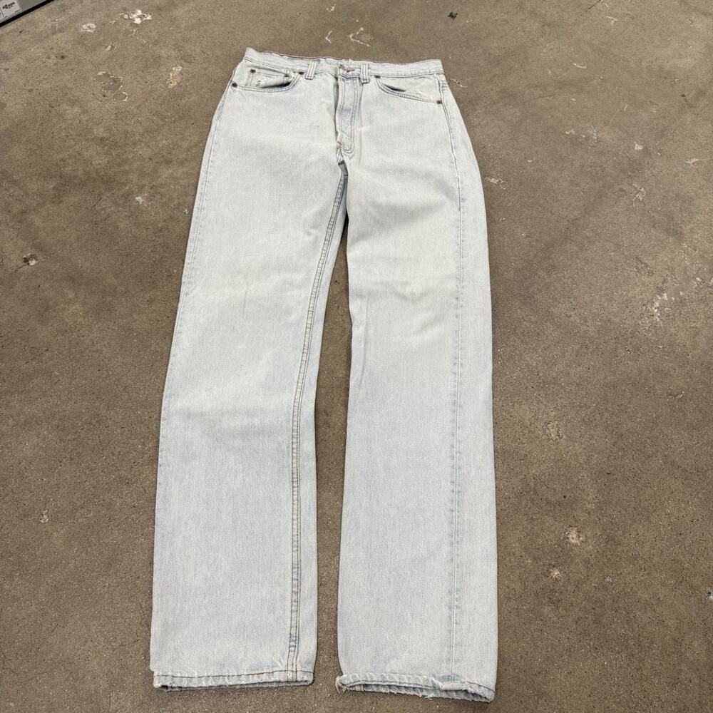 VINTAGE 80s 90s LEVIS 501 USA BUTTON FLY STRAIGHT LEG JEANS 33x36(30x34)